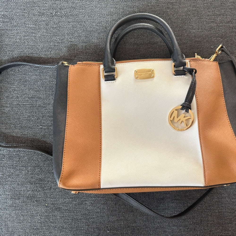 Michael Kors Tan, Black, and Cream Women's Bag
